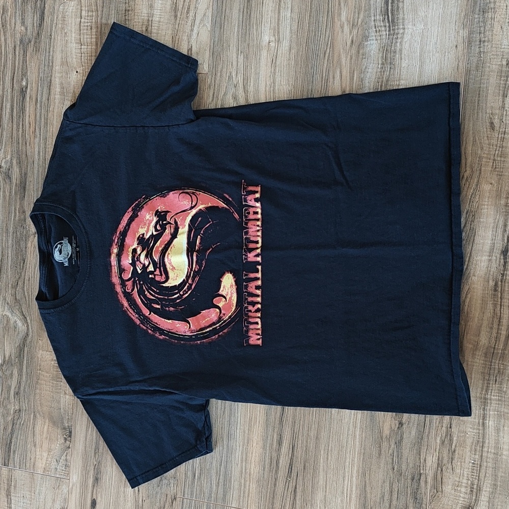 Mortal Kombat Men's Short Sleeve Graphic Tee - Black/Red